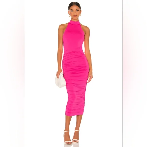 superdown | Dresses | Superdown Mallory Halter High Neck Hot Pink Dress  Size Xs | Poshmark